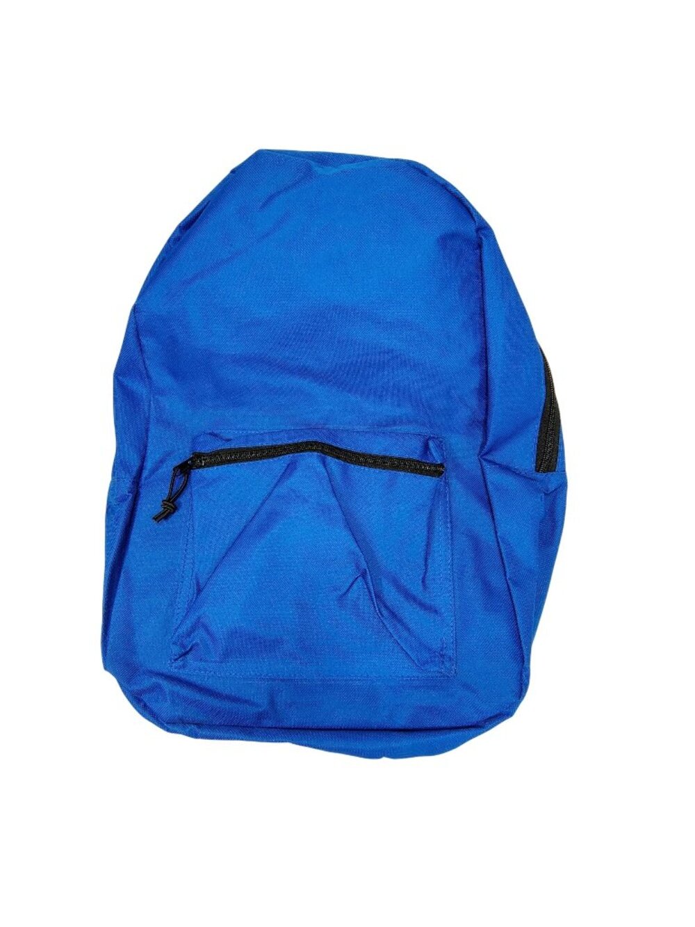 Classic Blue Backpack Front Zipper Pocket 17" X 12" X 6" Lightweight Durable
